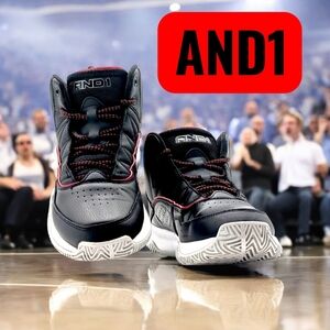 AND1 Men’s Streetball Basketball Shoes High-Top-Size 8.5